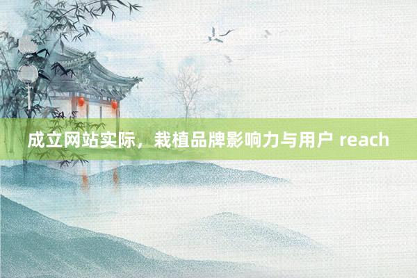 成立网站实际，栽植品牌影响力与用户 reach